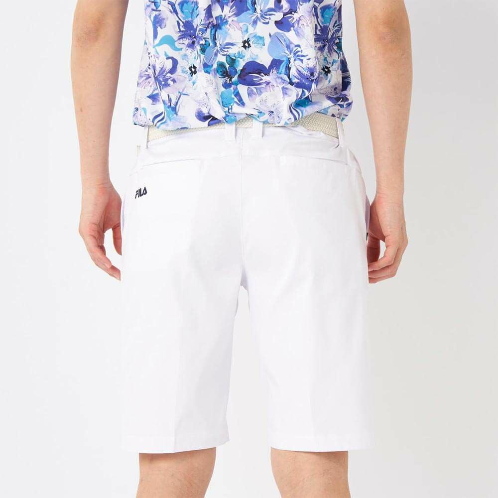 フィラ FILA　メンズ 撥水 エンボスプリント ツイル ショートパンツ 745-309 ホワイト　2025年モデル 詳細2