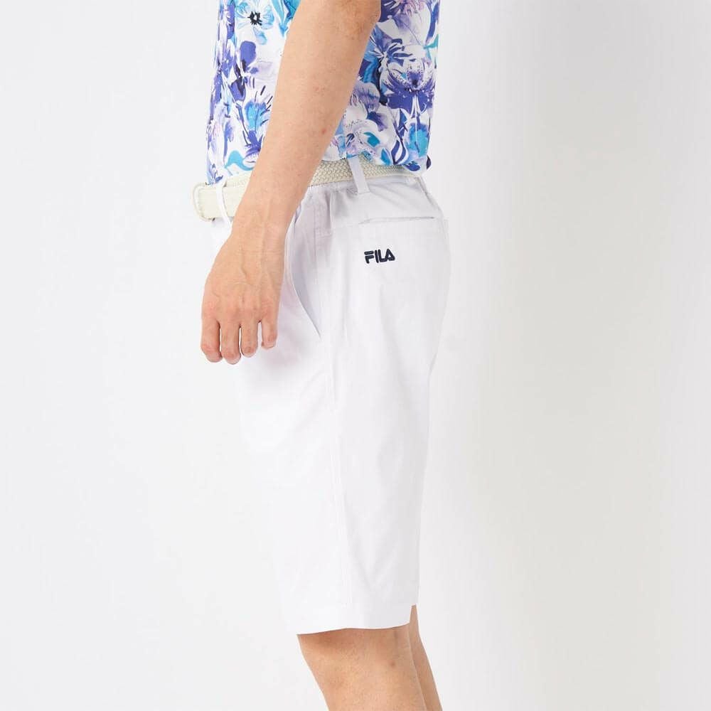 フィラ FILA　メンズ 撥水 エンボスプリント ツイル ショートパンツ 745-309 ホワイト　2025年モデル 詳細3