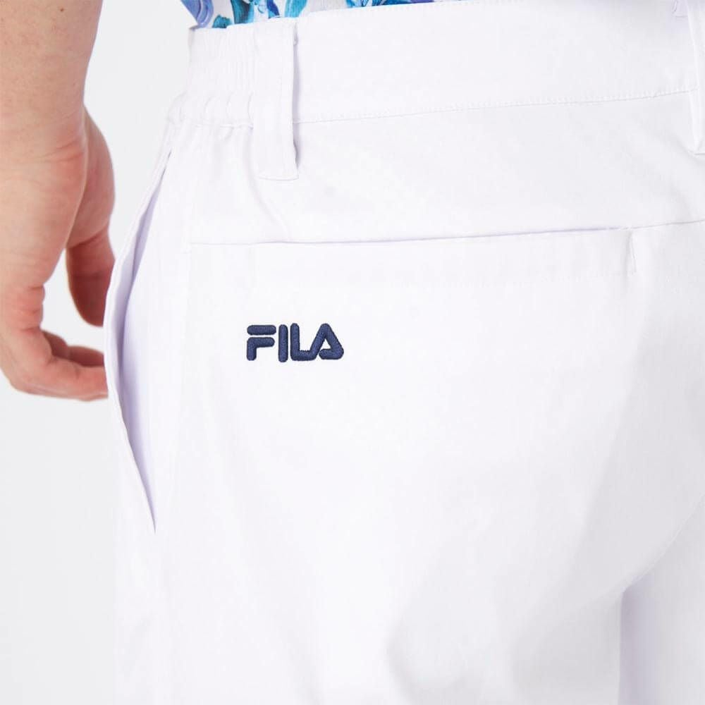 フィラ FILA　メンズ 撥水 エンボスプリント ツイル ショートパンツ 745-309 ホワイト　2025年モデル 詳細7