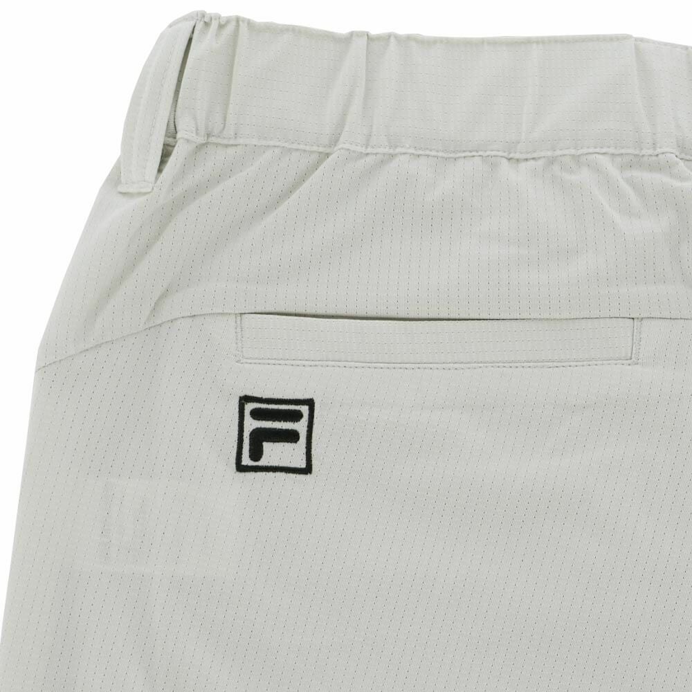 フィラ FILA　メンズ 遮熱 ロゴ刺繍 ストレッチ ショートパンツ 745-324-3 ライトグレー　2025年モデル 詳細5