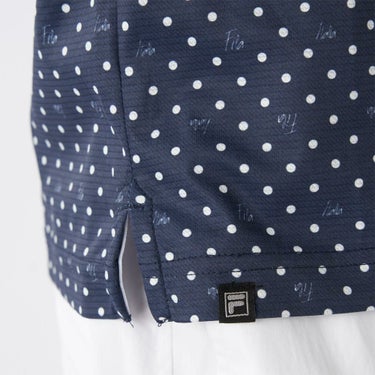 フィラ FILA　メンズ ドット柄 ストレッチ 半袖 ボタンダウン ポロシャツ 745-602 ネイビー　2025年モデル 詳細5