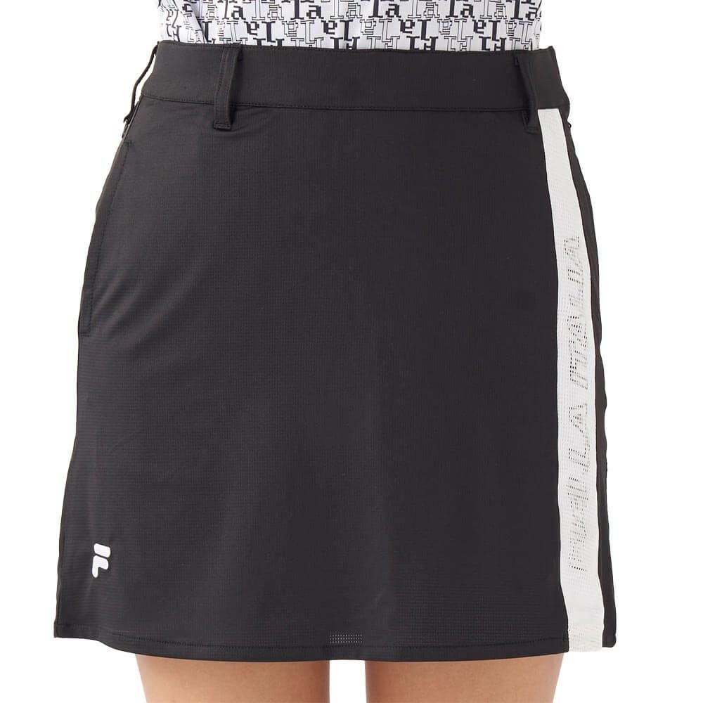 フィラ FILA　レディース 配色切替 部分メッシュ インナーパンツ付き スカート 755-343 ブラック　2025年モデル