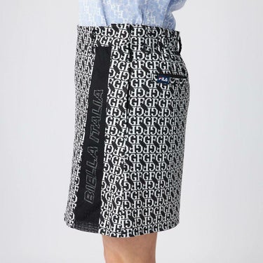 フィラ FILA　レディース 配色切替 部分メッシュ インナーパンツ付き スカート 755-343 ブラックプリント　2025年モデル 詳細3