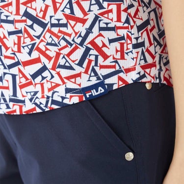 フィラ FILA　レディース 接触冷感 タイポグラフィ柄 半袖 ポロシャツ 755-607 ホワイト　2025年モデル 詳細5