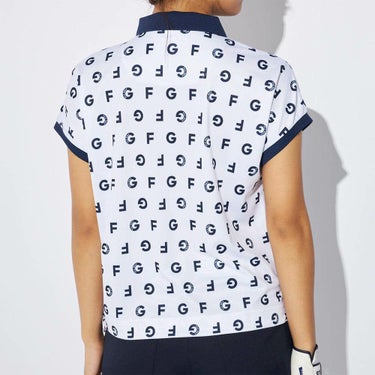 フィラ FILA　レディース モノグラム柄 フレンチスリーブ 半袖 ポロシャツ 755-610 ホワイト　2025年モデル 詳細2