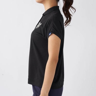 フィラ FILA　レディース ロゴデザイン ハート バックプリント 半袖 ポロシャツ 755-615 ブラック　2025年モデル 詳細3