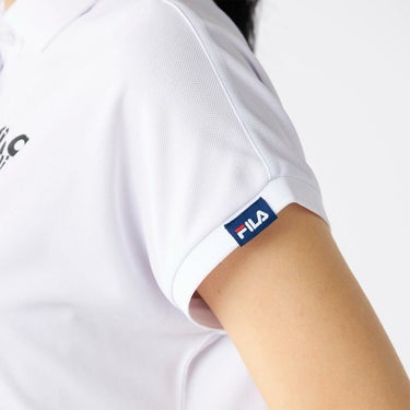 フィラ FILA　レディース ロゴデザイン ハート バックプリント 半袖 ポロシャツ 755-615 ホワイト　2025年モデル 詳細5