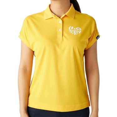 フィラ FILA　レディース ロゴデザイン ハート バックプリント 半袖 ポロシャツ 755-615 イエロー　2025年モデル