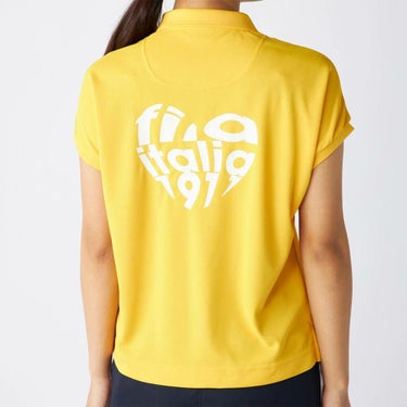 フィラ FILA　レディース ロゴデザイン ハート バックプリント 半袖 ポロシャツ 755-615 イエロー　2025年モデル 詳細2