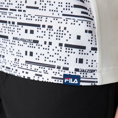 フィラ FILA　レディース デジタル柄 配色切替 半袖 ポロシャツ 755-644 ホワイト　2025年モデル 詳細5