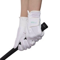 プロギア PRGR　DRY HAND ドライハンド　レディース 両手用 ゴルフグローブ DH-253LW W ホワイト