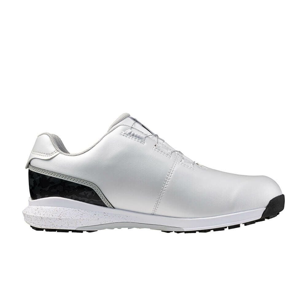 ミズノ MIZUNO　ネクスライトエナジー ボア メンズ スパイクレス ゴルフシューズ 51GQ2550 10 ホワイト×ブラックカモ　2025年モデル 詳細2