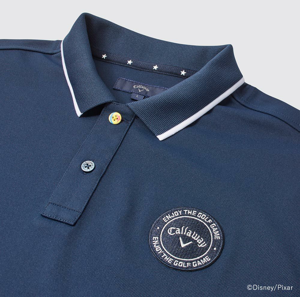 キャロウェイ Callaway　トイ・ストーリー キャロウェイコレクション ワンポイント 半袖 ポロシャツ C25134130 1120 ネイビー　2025年モデル 詳細4