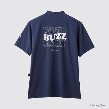 キャロウェイ Callaway　トイ・ストーリー キャロウェイコレクション バックプリント 半袖 モックシャツ C25134132 1120 ネイビー　2025年モデル 詳細2