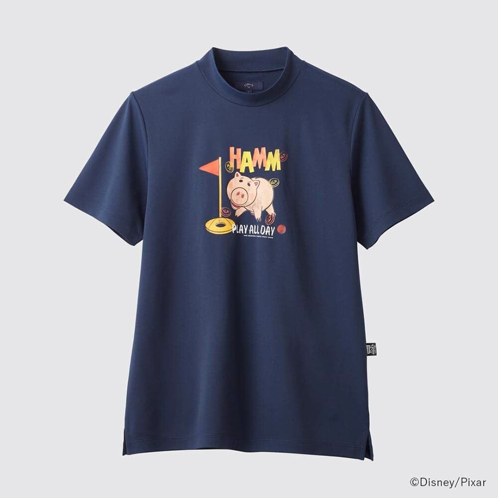 キャロウェイ Callaway　トイ・ストーリー キャロウェイコレクション 半袖 モックシャツ C25134133 1120 ネイビー　2025年モデル