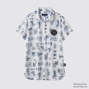 キャロウェイ Callaway　レディース トイ・ストーリー キャロウェイコレクション 総柄 半袖 ポロシャツ C25134231 1030 ホワイト　2025年モデル