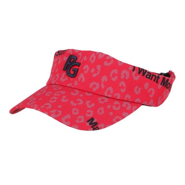 パーリーゲイツ PEARLY GATES　ヒョウ柄プリントUVバイザー 053-5287608 091 ピンク　2025年モデル ピンク