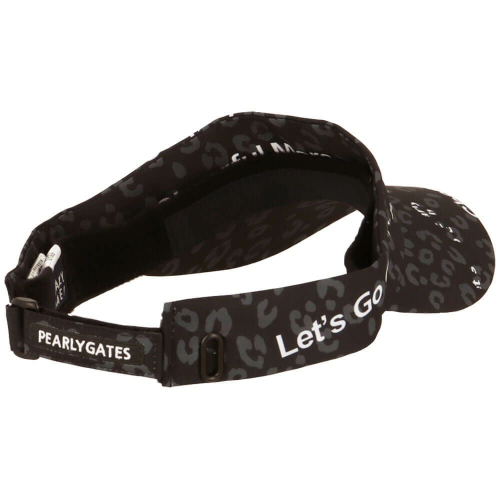 パーリーゲイツ PEARLY GATES　ヒョウ柄プリントUVバイザー 053-5287608 121 ネイビー　2025年モデル 詳細1