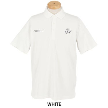 ユナイテッドアローズゴルフ　メンズ ロゴプリント スタンダード 半袖 ポロシャツ 6017-699-0109　2025年モデル WHITE