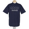 ユナイテッドアローズゴルフ　メンズ ロゴプリント ジャガード 半袖 モックネックシャツ 6017-699-0114　2025年モデル NAVY