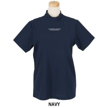 ユナイテッドアローズゴルフ　レディース 鹿の子 半袖 ハイネックシャツ 6017-699-0103　2025年モデル NAVY