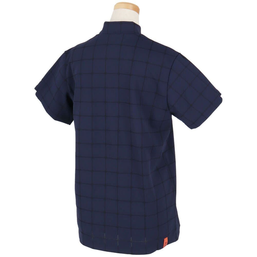 ユナイテッドアローズゴルフ　レディース プレイド ジャガード 半袖 モックネックシャツ 6017-699-0117　2025年モデル 詳細4