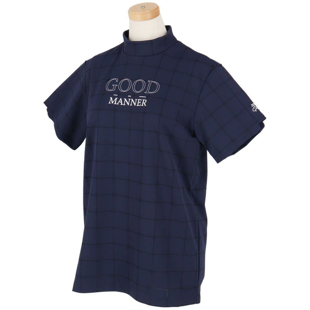 ユナイテッドアローズゴルフ　レディース プレイド ジャガード 半袖 モックネックシャツ 6017-699-0117　2025年モデル 詳細5