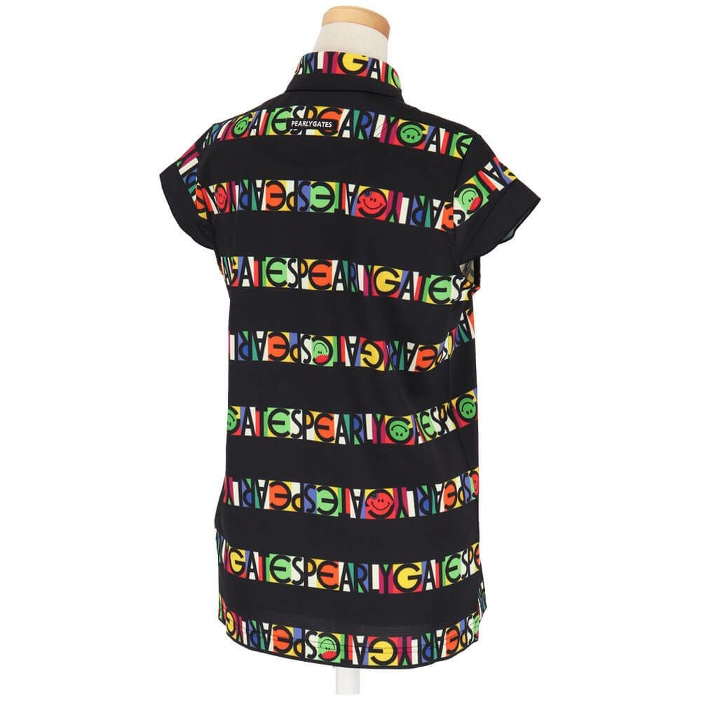 パーリーゲイツ PEARLY GATES　レディース ビオニコ シール ボーダー UV 半袖 ポロシャツ 055-5260608　2025年モデル 詳細4