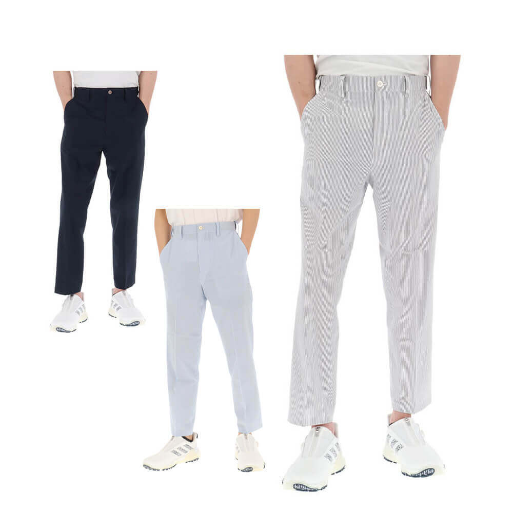 マンシングウェア Munsingwear　メンズ シアサッカー 9分丈パンツ MG5SLP83M　2025年モデル 詳細1
