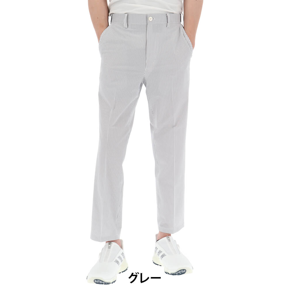 マンシングウェア Munsingwear　メンズ シアサッカー 9分丈パンツ MG5SLP83M　2025年モデル グレー