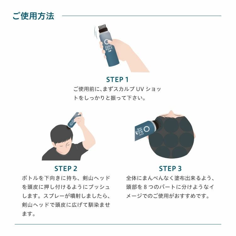 ZERO HOLE lab ゼロホールラボ 日焼け止めスプレー スカルプショット