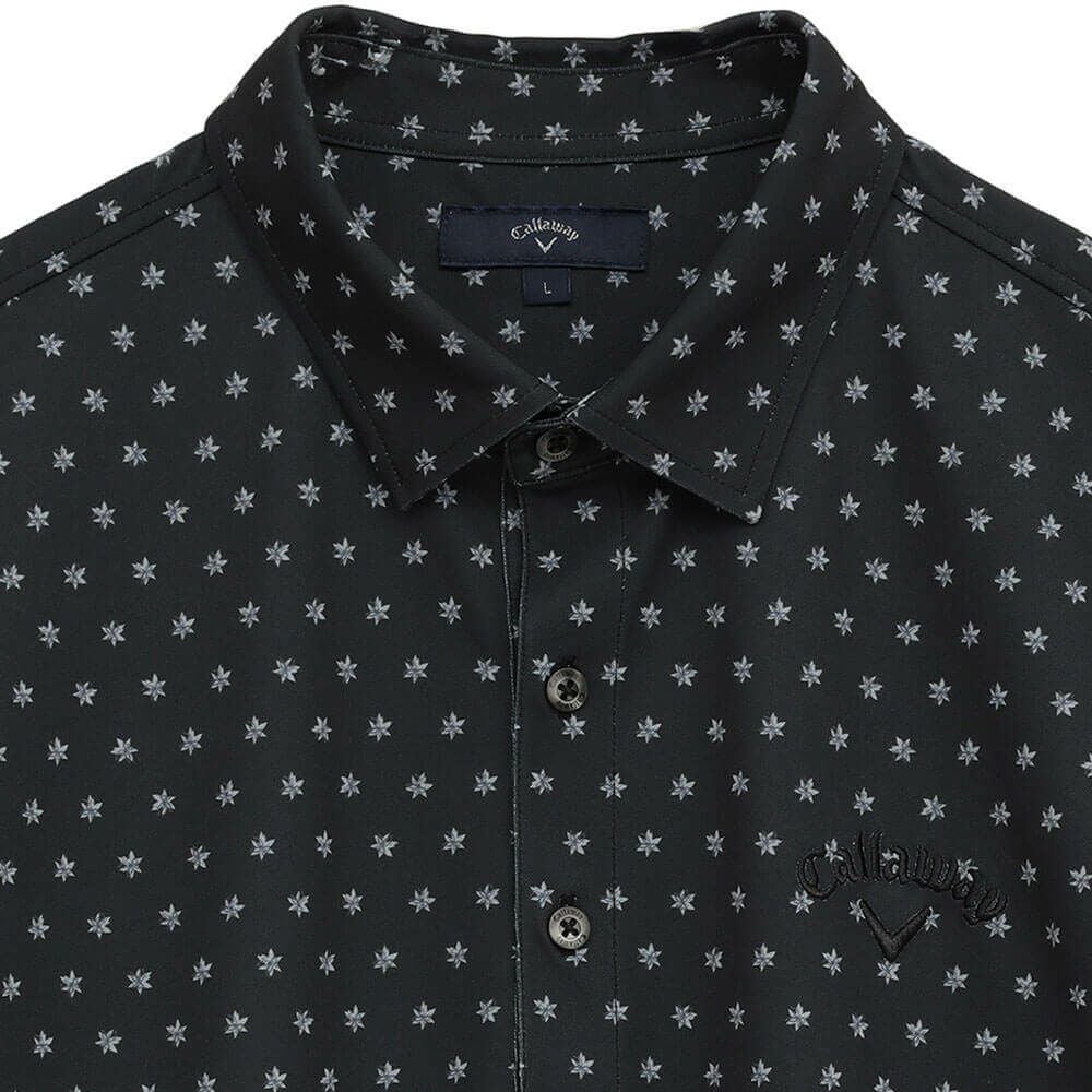 キャロウェイ Callaway　メンズ ミニフラワープリント ハイゲージ カノコ 半袖 ポロシャツ C25234102　2025年モデル 詳細3