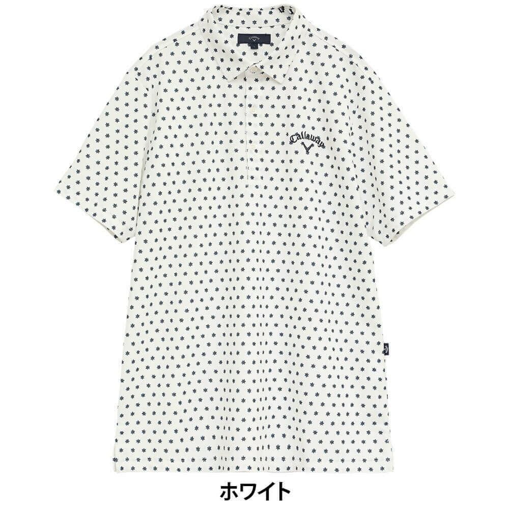 キャロウェイ Callaway　メンズ ミニフラワープリント ハイゲージ カノコ 半袖 ポロシャツ C25234102　2025年モデル 詳細6