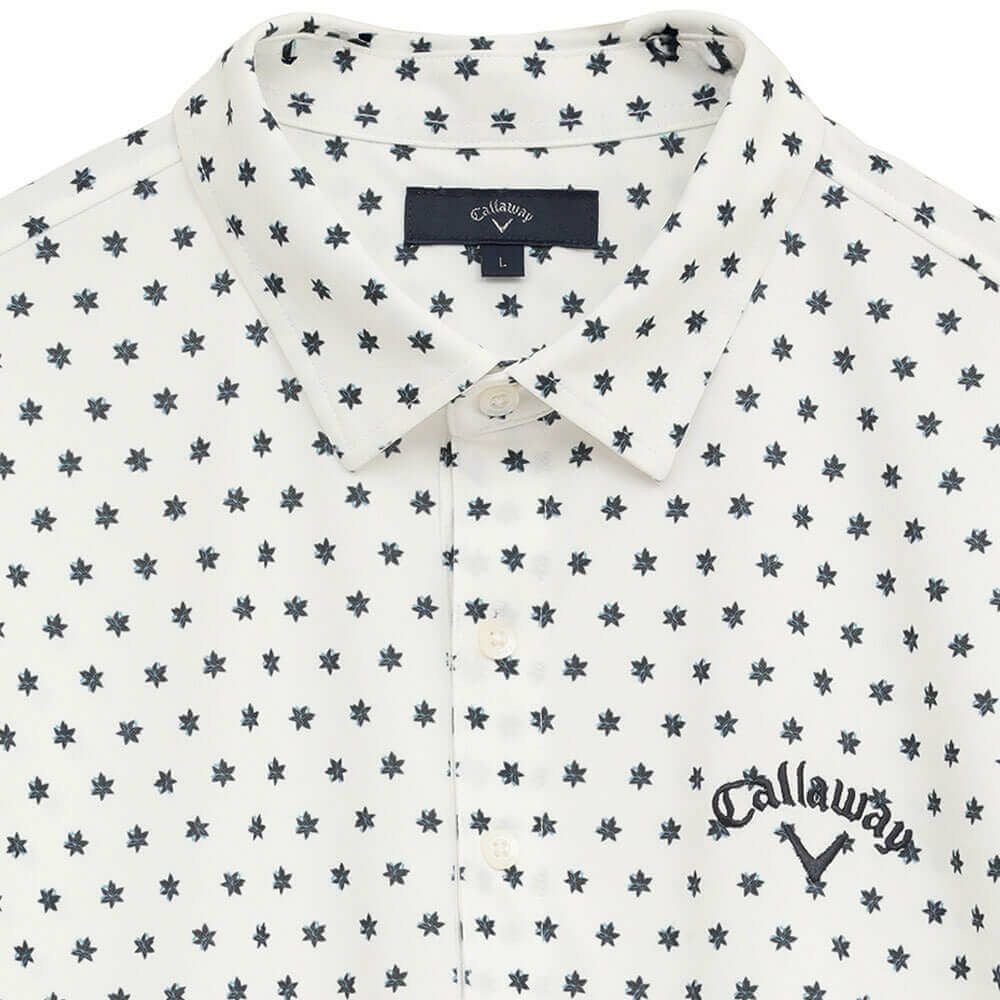 キャロウェイ Callaway　メンズ ミニフラワープリント ハイゲージ カノコ 半袖 ポロシャツ C25234102　2025年モデル 詳細7