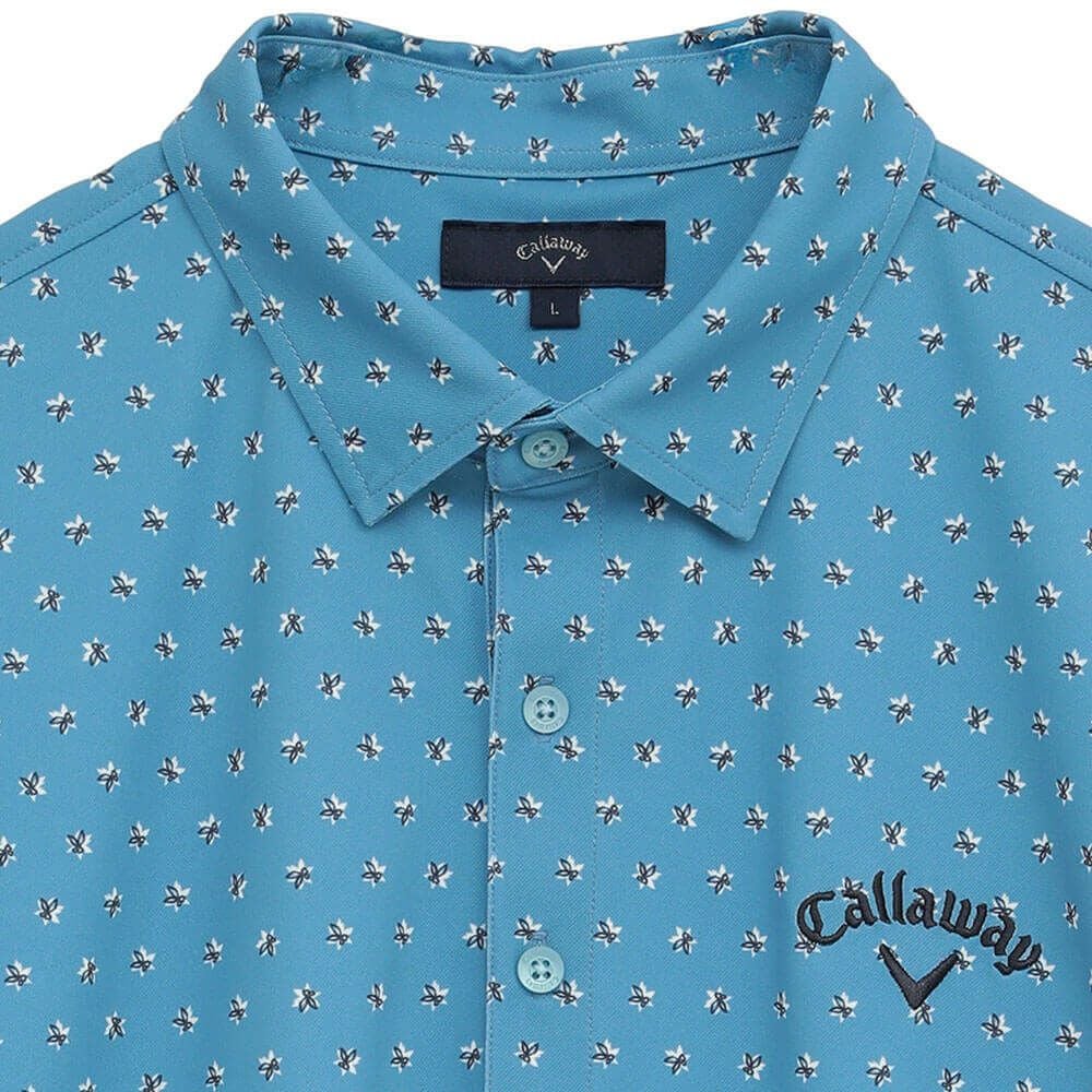 キャロウェイ Callaway　メンズ ミニフラワープリント ハイゲージ カノコ 半袖 ポロシャツ C25234102　2025年モデル 詳細13