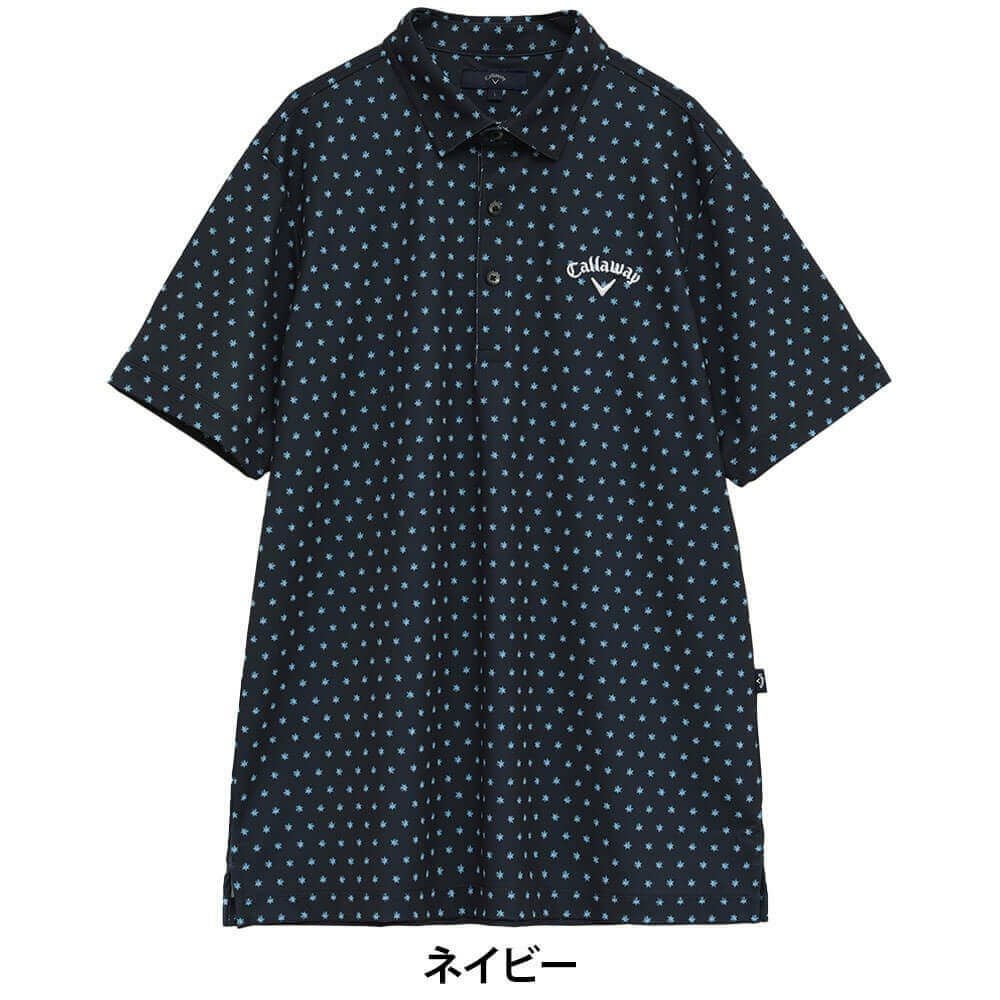 キャロウェイ Callaway　メンズ ミニフラワープリント ハイゲージ カノコ 半袖 ポロシャツ C25234102　2025年モデル 詳細16