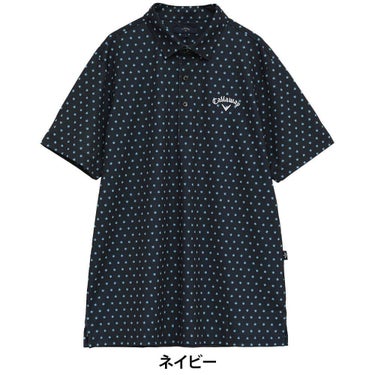 キャロウェイ Callaway　メンズ ミニフラワープリント ハイゲージ カノコ 半袖 ポロシャツ C25234102　2025年モデル 詳細16