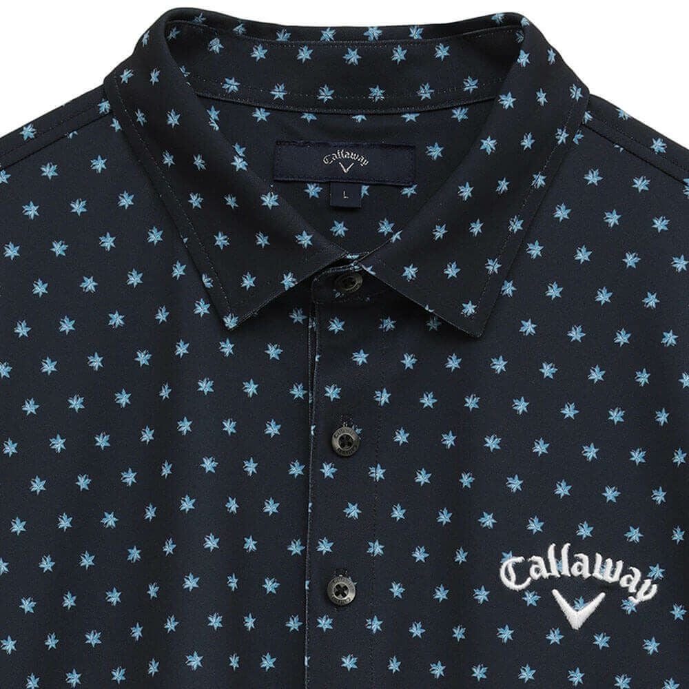 キャロウェイ Callaway　メンズ ミニフラワープリント ハイゲージ カノコ 半袖 ポロシャツ C25234102　2025年モデル 詳細17