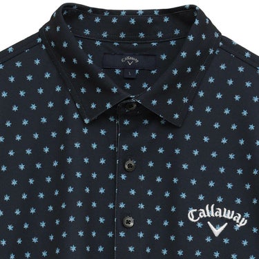 キャロウェイ Callaway　メンズ ミニフラワープリント ハイゲージ カノコ 半袖 ポロシャツ C25234102　2025年モデル 詳細17