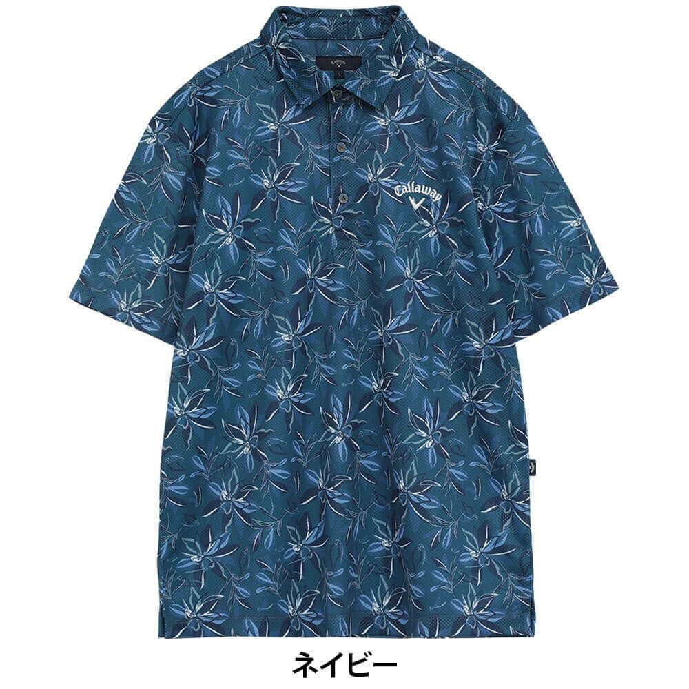 キャロウェイ Callaway　メンズ かざあなメッシュ フラワープリント 半袖 ポロシャツ C25234104　2025年モデル 詳細14