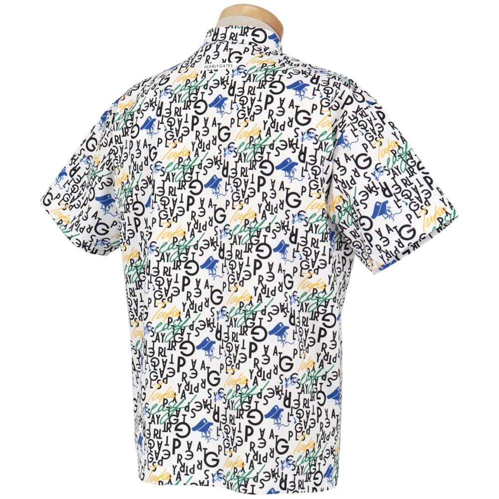 パーリーゲイツ PEARLY GATES メンズ BALLくんロゴ 総柄プリント半袖