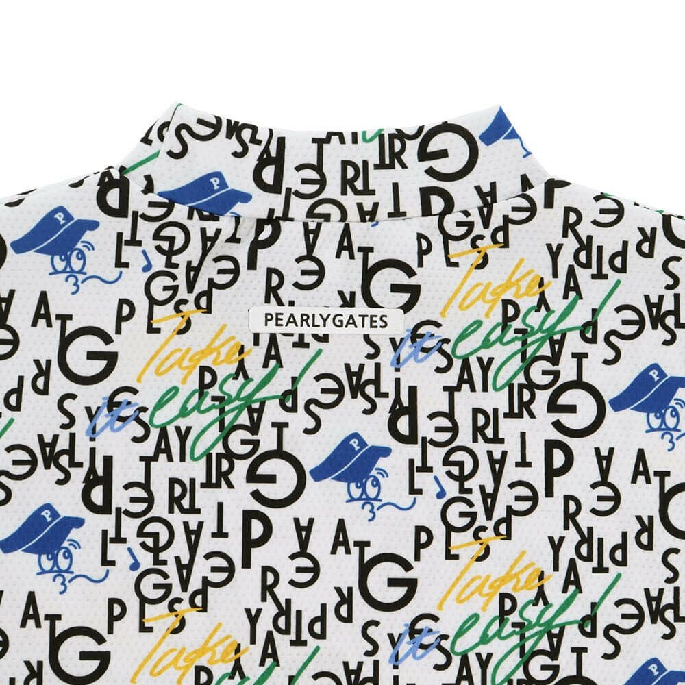 パーリーゲイツ PEARLY GATES メンズ BALLくんロゴ 総柄プリント半袖