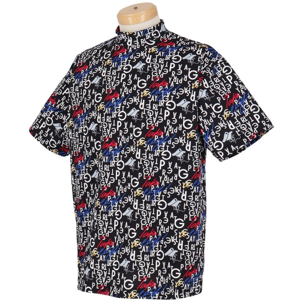 パーリーゲイツ PEARLY GATES メンズ BALLくんロゴ 総柄プリント半袖