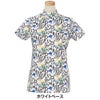 パーリーゲイツ PEARLY GATES　レディース BALLくんロゴ 総柄プリント半袖 モックネックシャツ 055-5267706　2025年モデル ホワイトベース