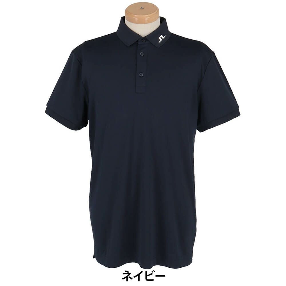 Jリンドバーグ J.LINDEBERG　メンズ バックブリッジ ロゴ刺繍 半袖 ポロシャツ 071-23242　2025年モデル ネイビー