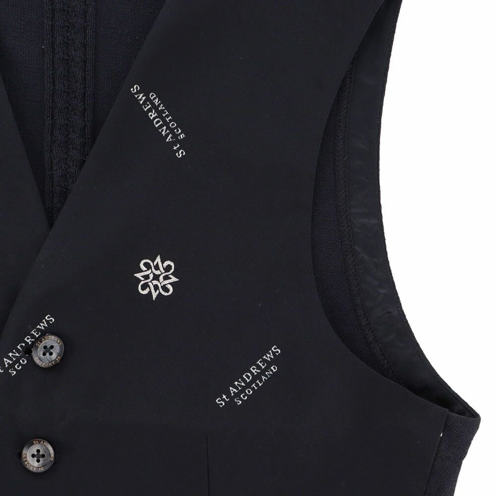 セントアンドリュース St ANDREWS　メンズ ロゴジャガード ジレ 042-2258901 詳細4