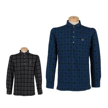 セントアンドリュース St ANDREWS　メンズ エディンパラン ステンドグラス ジャガード 長袖 ポロシャツ 042-2261003 詳細1