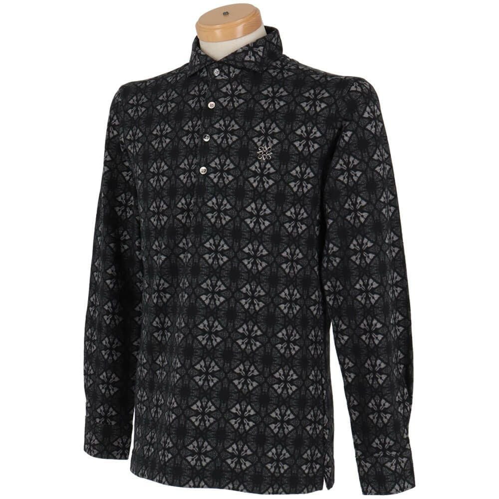 セントアンドリュース St ANDREWS　メンズ エディンパラン ステンドグラス ジャガード 長袖 ポロシャツ 042-2261003 詳細3