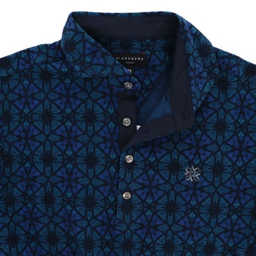 セントアンドリュース St ANDREWS　メンズ エディンパラン ステンドグラス ジャガード 長袖 ポロシャツ 042-2261003 詳細8