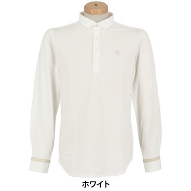 セントアンドリュース St ANDREWS　メンズ サッカー ストレッチ 長袖 ポロシャツ 042-2261101 ホワイト